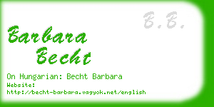 barbara becht business card